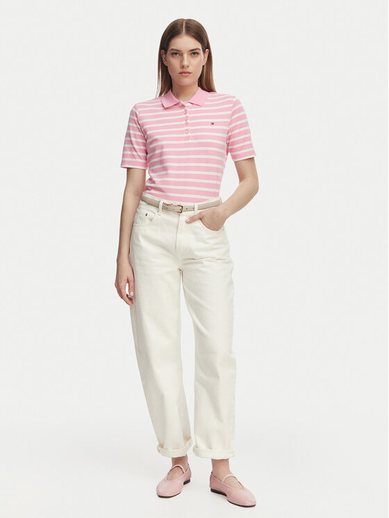 Tommy Hilfiger Tommy Hilfiger Polo 1985 WW0WW43224 Rosa claro Regular Fit