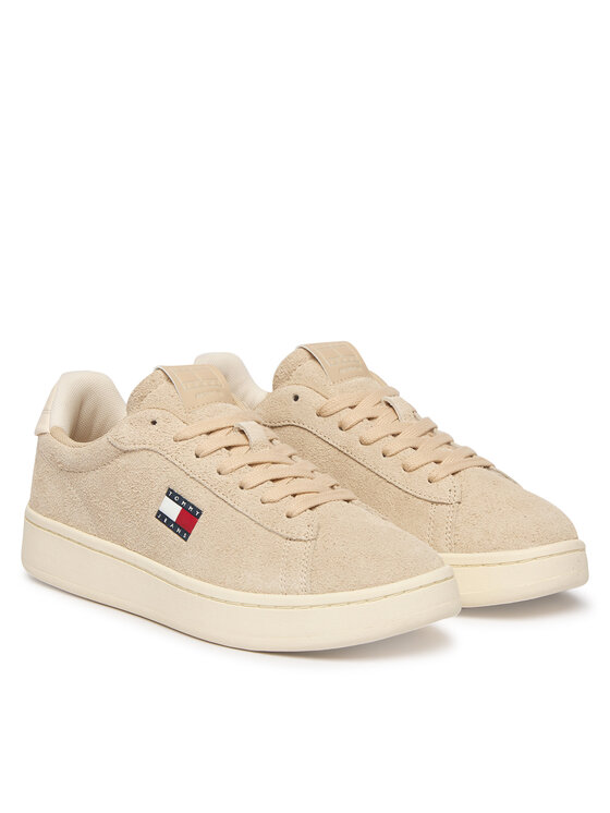 Tommy Jeans Laisvalaikio batai Tommy Jeans Logo Suede Archive EN02985 Smėlio