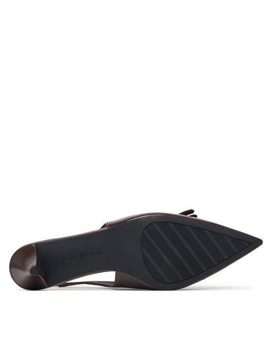 Tommy Hilfiger Czółenka Tommy Hilfiger Th Penny Bar Pointy Sling Back FW0FW09535 Brązowy