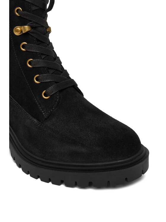 Tommy Hilfiger Gležnjarji Tommy Hilfiger Th Shearling Lace Up Boot FW0FW08999 Črna