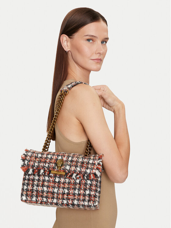 Kurt Geiger Kabelka Kurt Geiger 690-Tweed Kensington Bag 3614536609 Hnedá