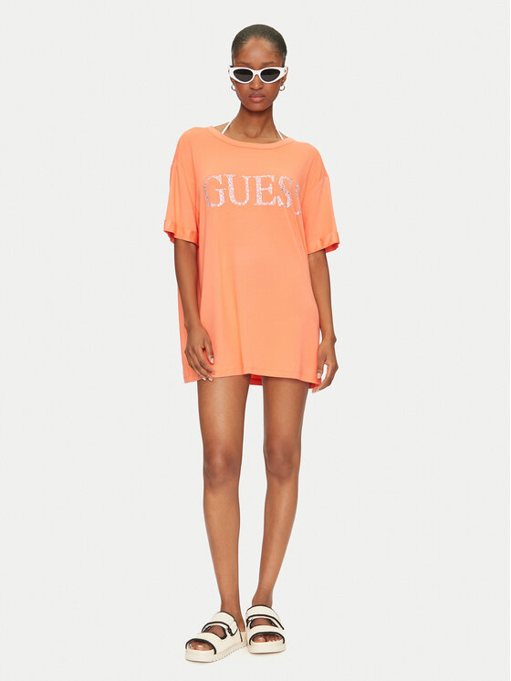Guess Guess T-shirt E5GI07 K68D2 Narančasta Regular Fit