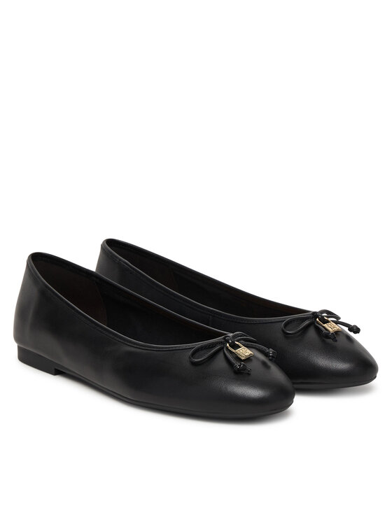Tommy Hilfiger Balerinos Tommy Hilfiger Smooth Lthr Ballet FW0FW09006 Juoda