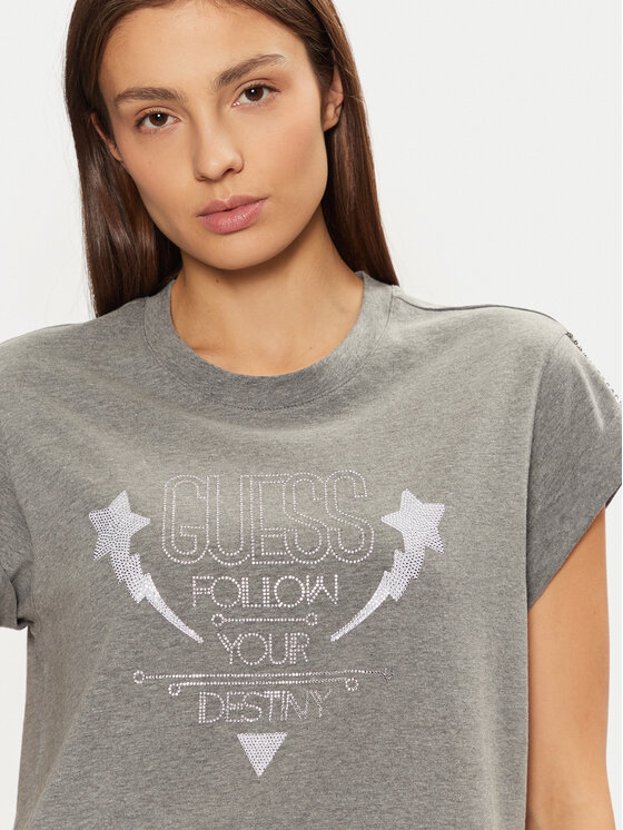 Guess Guess Футболка W5RI06 I3Z14 Сірий Regular Fit