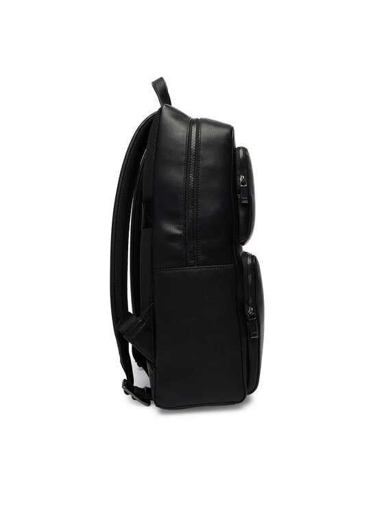 Calvin Klein Ruksak Calvin Klein Emblem Hw Slim Pocket Backpack LV04D3289G Crna