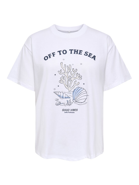 ONLY ONLY Camiseta Celine 15374989 Blanco Regular Fit