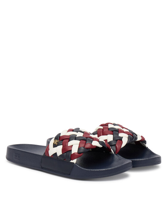 Tommy Hilfiger Παντόφλες Tommy Hilfiger Th Cornrow Pool Slide FW0FW09039 Έγχρωμο