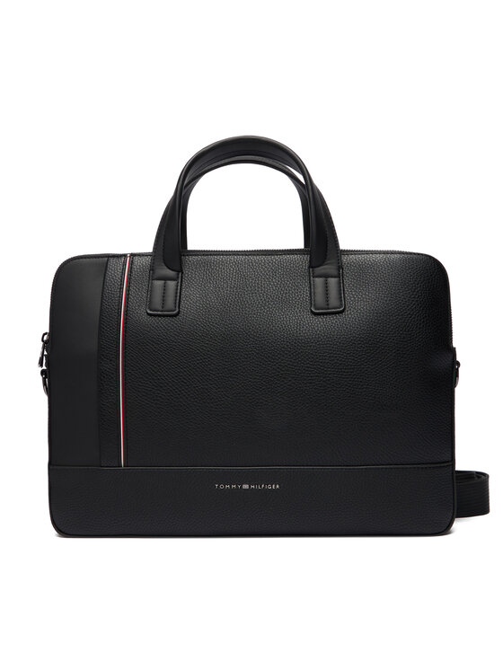 Tommy Hilfiger Porta PC Tommy Hilfiger Th Central Slim Computer Bag AM0AM13631 Nero
