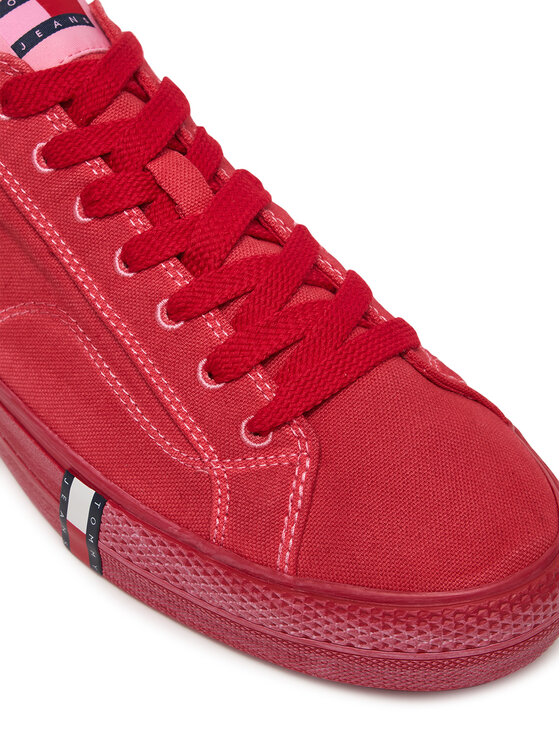Tommy Jeans Tenisenes Tommy Jeans Archive Vulc. Y2K Washed Canvas EM0EM01720 Sarkans