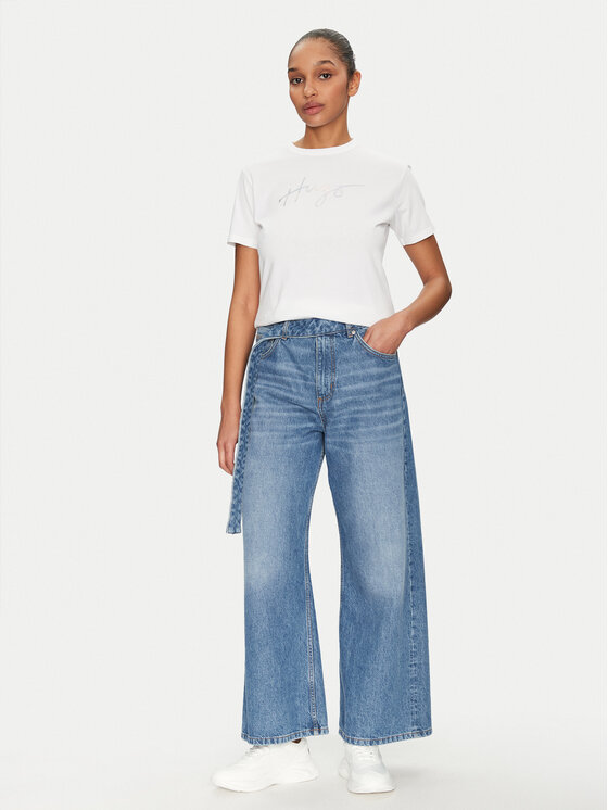 HUGO HUGO Футболка Damacia 50535491 Білий Regular Fit