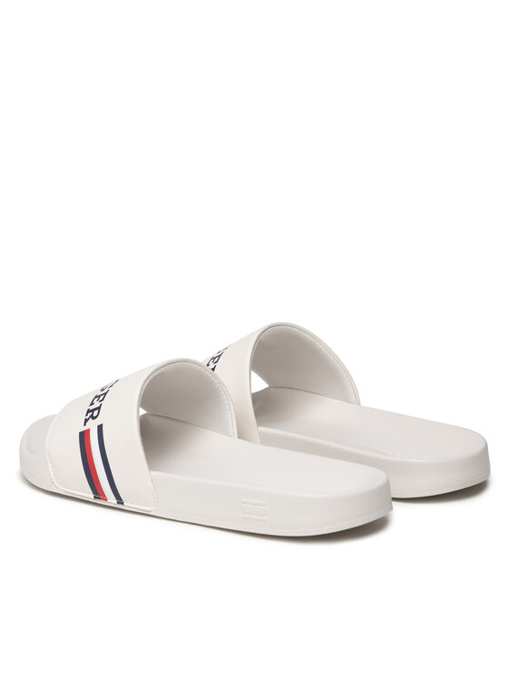 Tommy Hilfiger Ciabatte Tommy Hilfiger Corporate Flag Pool Slide FM0FM04613 Bianco