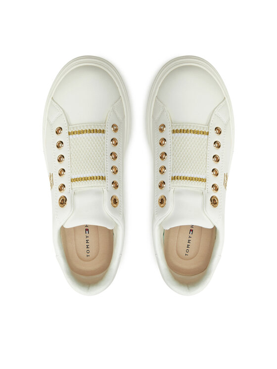 Tommy Hilfiger Сникърси Tommy Hilfiger Low Cut Sneaker T3A9-33744-1355 S Бял