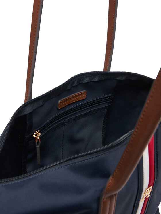 Tommy Hilfiger Torebka Tommy Hilfiger Popette Tote Corp AW0AW19027 Granatowy