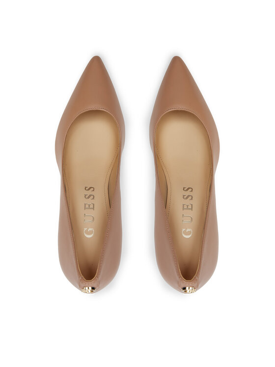 Guess Augstpapēžu kurpes Guess Dabbey FLTDAB LEA08 Bēšs