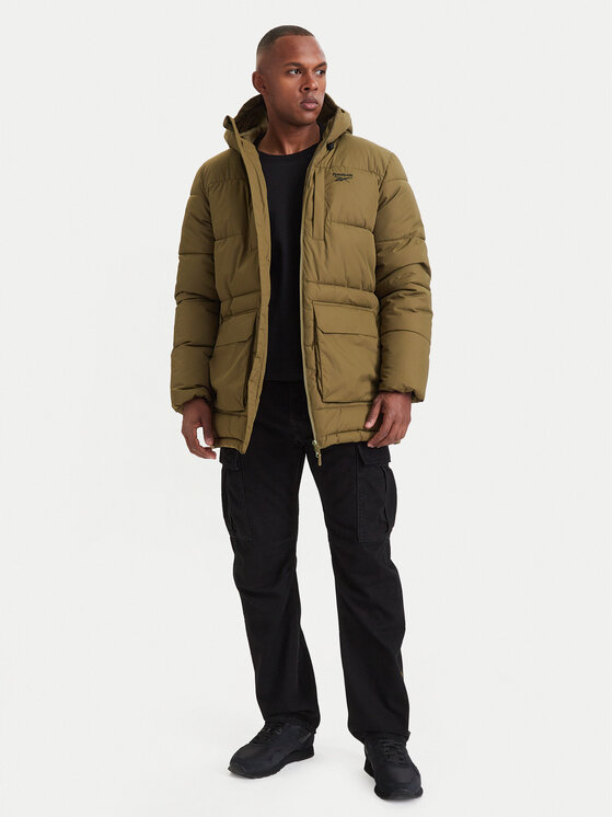 Reebok Reebok Télikabát RCC00077 Sötétzöld Regular Fit