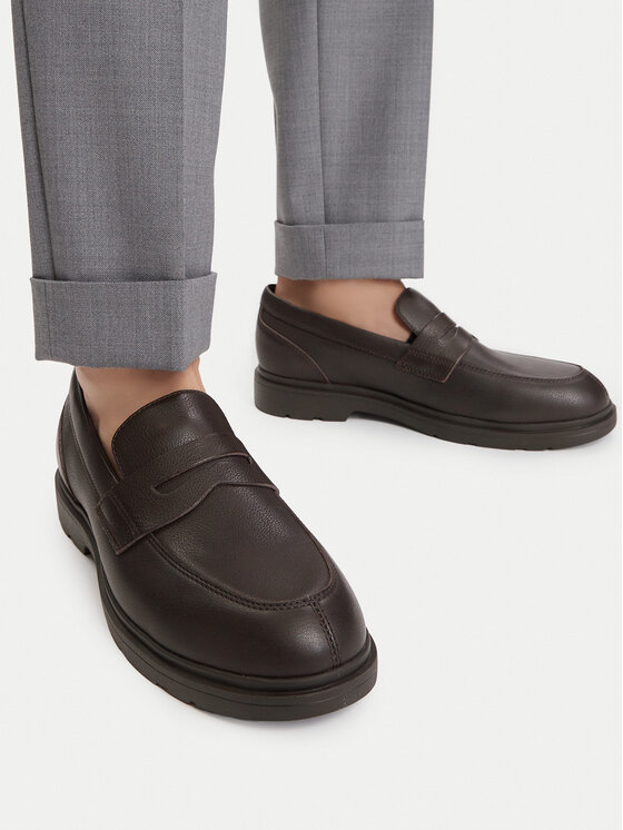Geox Loafersy Geox U Spherica Ec1 B U66CJC 00047 C6009 Brązowy ciemny