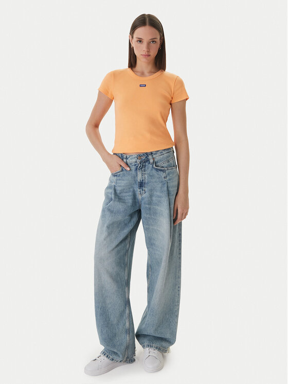 HUGO HUGO Camiseta Easy 50523924 Naranja Slim Fit