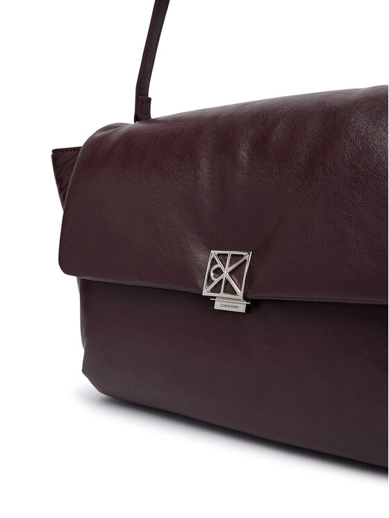 Calvin Klein Geantă Calvin Klein Emblem Hw Padded Satchel LV04F3615G Vișiniu