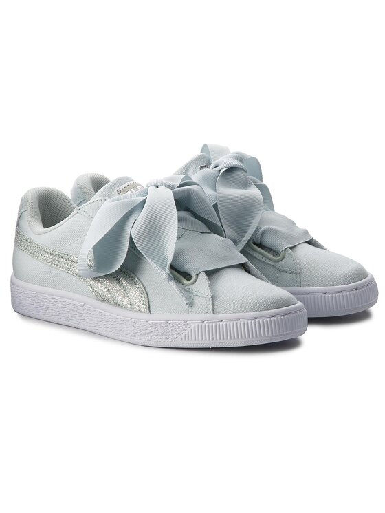 Puma Sneakersy Puma Basket Heart Canvas 366495 03 Zielony