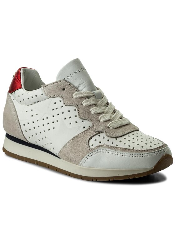 Tommy Hilfiger Laisvalaikio batai Tommy Hilfiger Tommy Fashion Premium Sneaker FW0FW02342 Balta