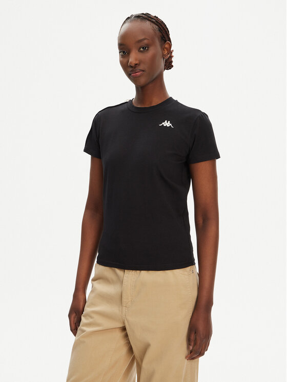 Kappa Kappa T-shirt Banda Pippigt 351N56W Nero Regular Fit
