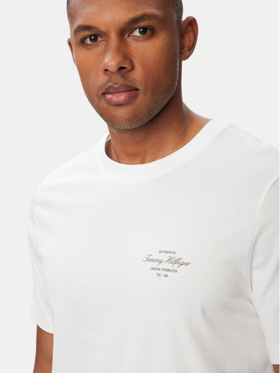 Tommy Hilfiger Tommy Hilfiger Camiseta Nautical MW0MW44258 Blanco Regular Fit