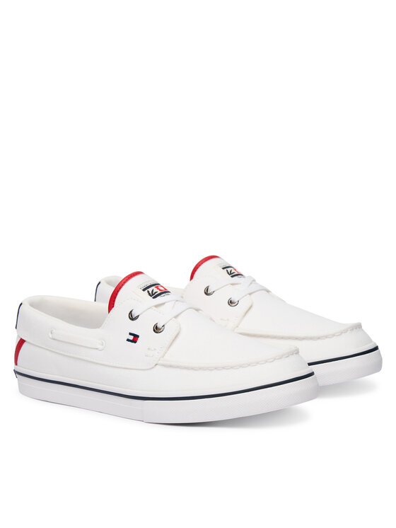 Tommy Hilfiger Tenisice Tommy Hilfiger Th Boat Vulc Sneaker Canvas FM0FM05877 Bijela