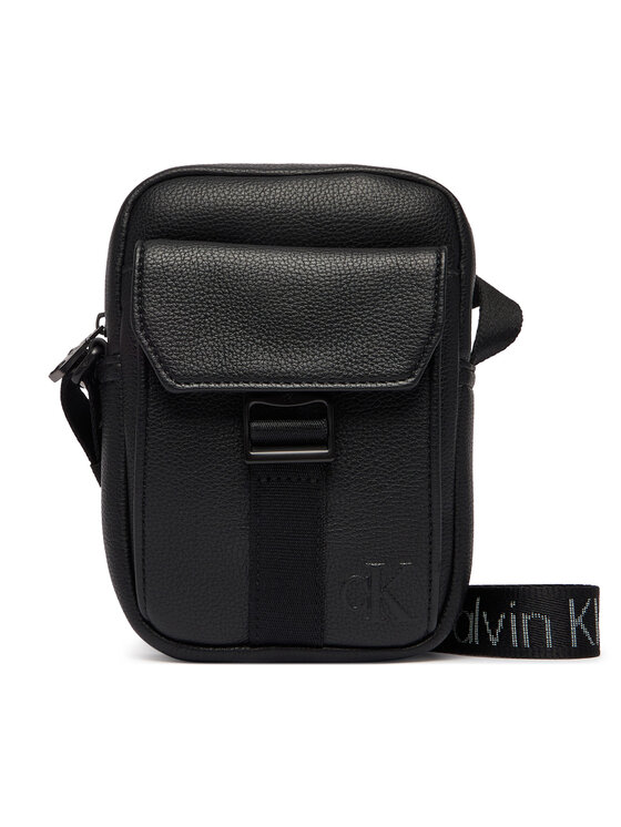 Calvin Klein Maža rankinė Calvin Klein Webbing Strap Slim Reporter LV04D3281G Juoda