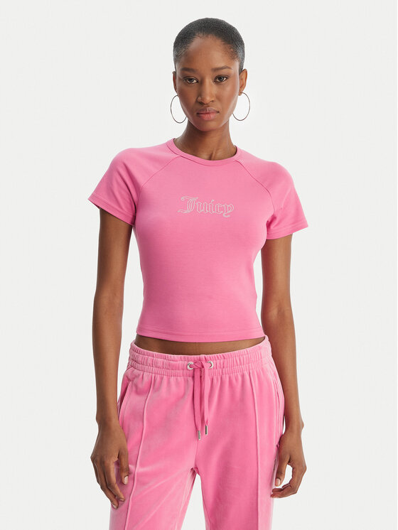 Juicy Couture Juicy Couture Camiseta Baby JCWCT126317 Rosa Slim Fit