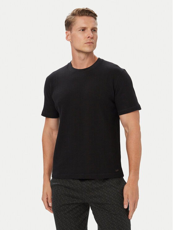 BOSS BOSS Camiseta Structure 50540567 Negro Regular Fit