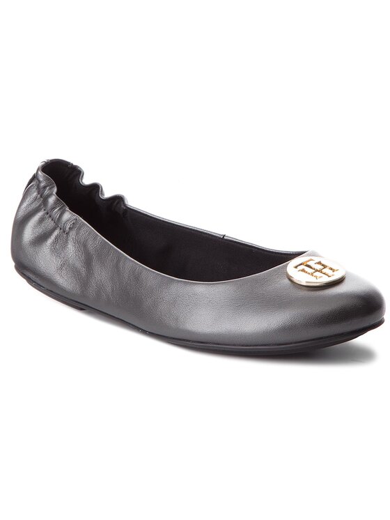 Tommy Hilfiger Bailarinas Tommy Hilfiger Pearlized Leather Ballerina FW0FW03412 Gris