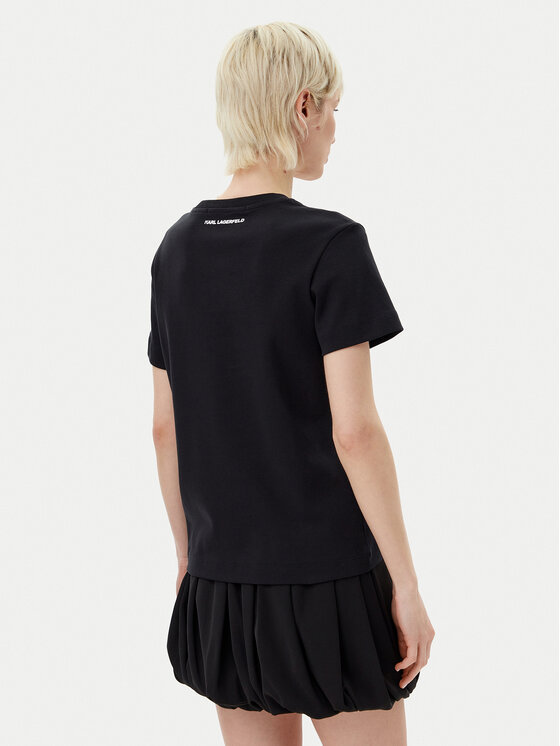 KARL LAGERFELD KARL LAGERFELD T-shirt A1W17130 Crna Regular Fit