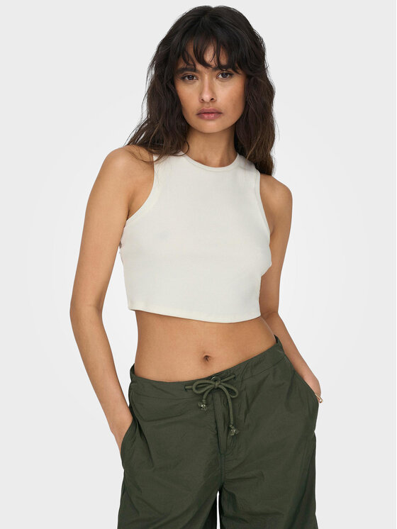ONLY ONLY Top Vilma 15282771 Blanco Slim Fit