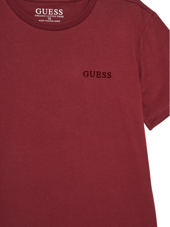 Guess Guess Футболка L5YI39 K8HM4 Бордовий Regular Fit