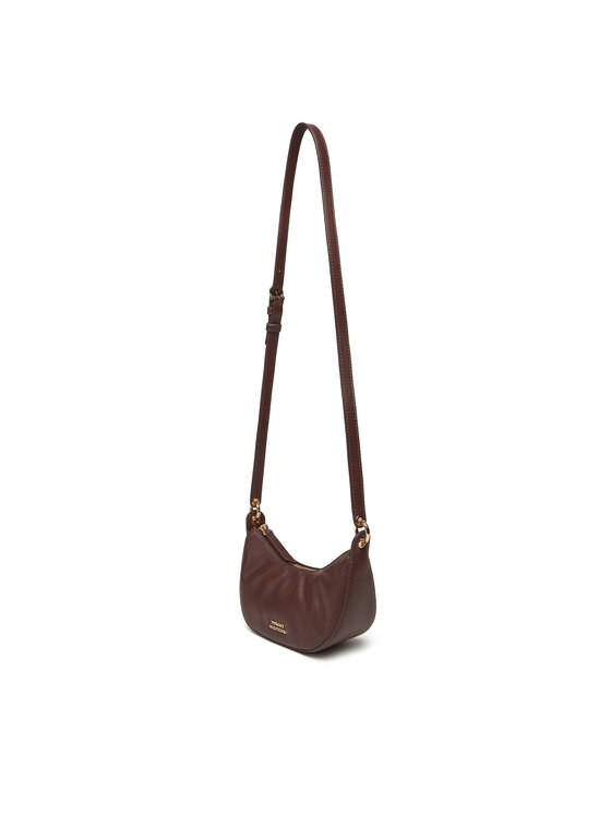 Tommy Hilfiger Ročna torba Tommy Hilfiger Moon Leather Mini Crossover AW0AW17466 Rjava
