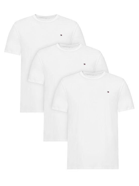 Tommy Hilfiger Tommy Hilfiger Conjunto de camisetas 3P Ss Tee UM0UM03870 Crema Regular Fit