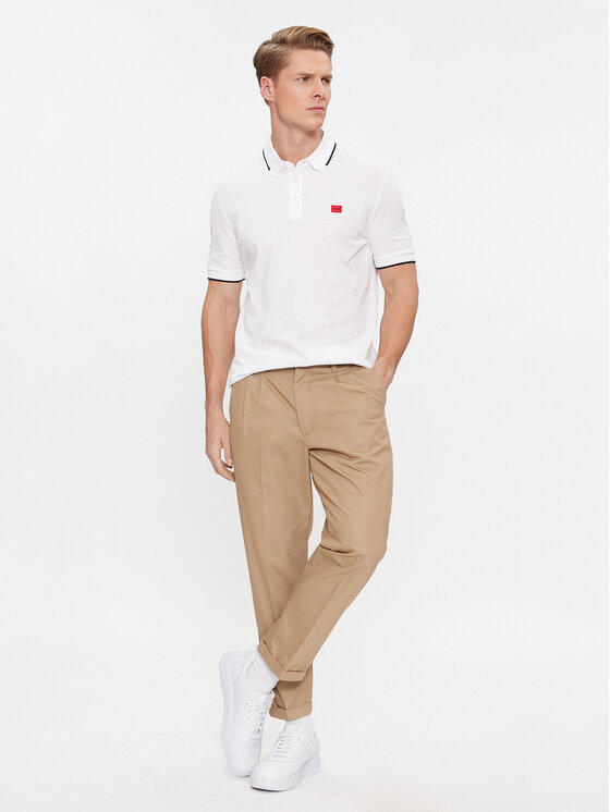 HUGO Hugo Pólóing Deresino232 50490775 Fehér Slim Fit