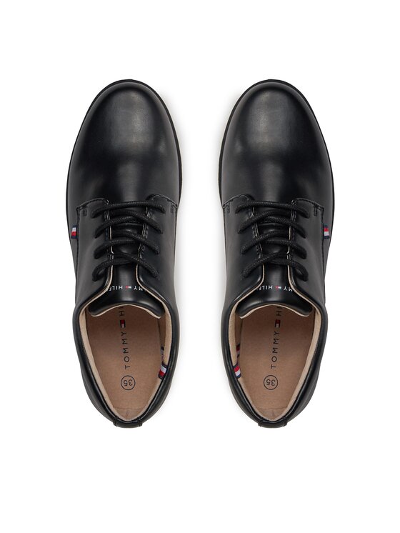 Tommy Hilfiger Zapatos hasta el tobillo Tommy Hilfiger Low Cut Lace Up Shoe T3B4-33174-1355 Negro