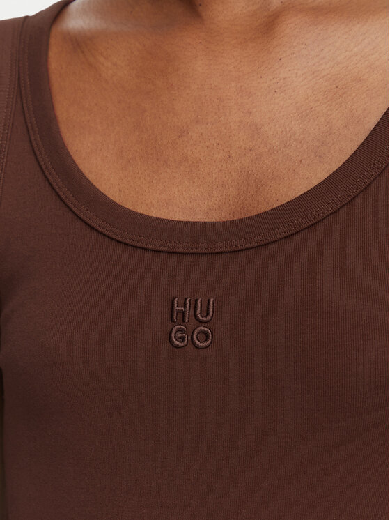 HUGO HUGO Топ Datamia 50514489 Коричневий Slim Fit