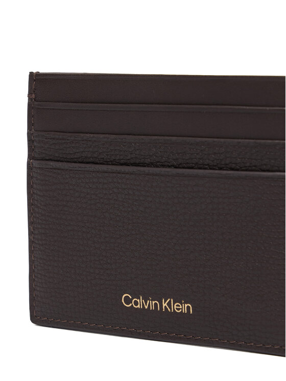 Calvin Klein Kreditkartenetui Calvin Klein Premium Leather Cardholder LV04D1286G Braun