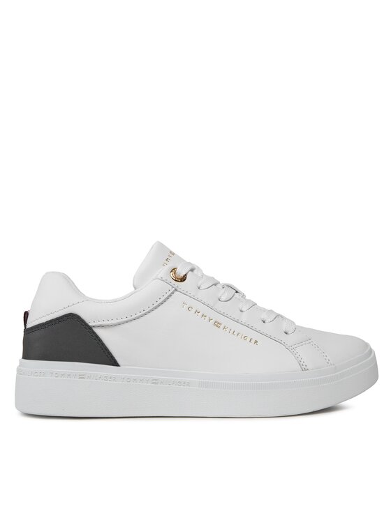 Tommy Hilfiger Sneakers Tommy Hilfiger Elevated Essential Court Sneaker FW0FW07635 Alb