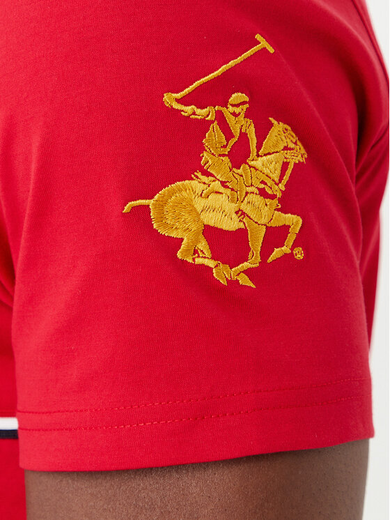 Beverly Hills Polo Club Beverly Hills Polo Club Camiseta P-SS26M-TS1519 Rojo Regular Fit