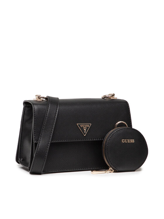 Guess Ročna torba Guess Alexie Crossbody Flap HWVG84 16190 Črna