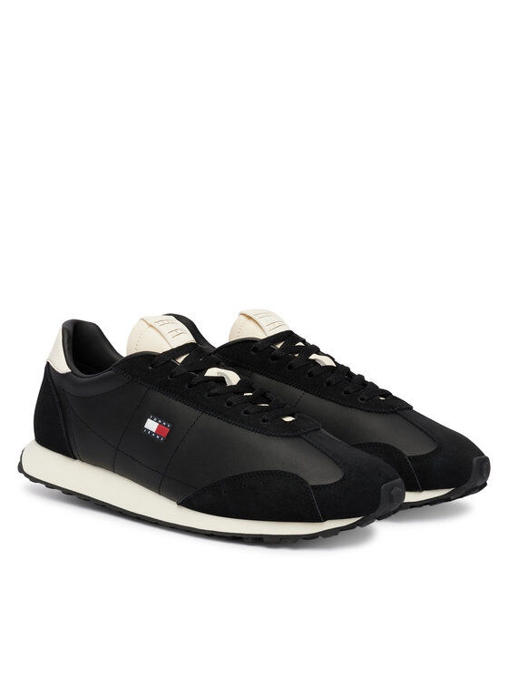 Tommy Jeans Sneakersy Tommy Jeans Tjm Retro Runner Archive Mix Mat EM0EM01763 Czarny