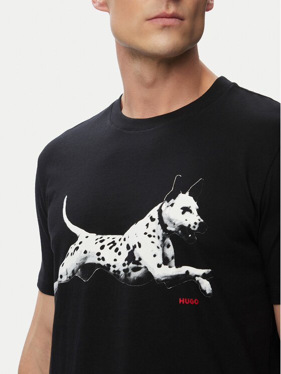 HUGO HUGO Camiseta Dirunn 50564143 Negro Regular Fit