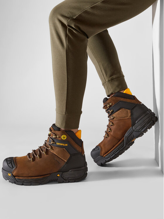 Trappers CAT Footwear Excavator Lt S3 Wr P725136 Maro | Epantofi.ro