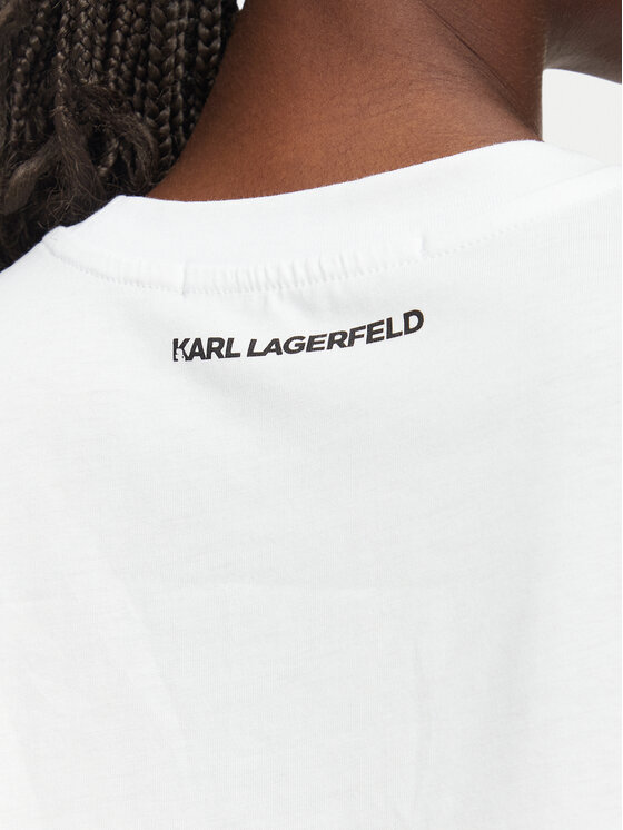 KARL LAGERFELD KARL LAGERFELD Camiseta Ikon Sketch Choupette A1W17128 Blanco Regular Fit