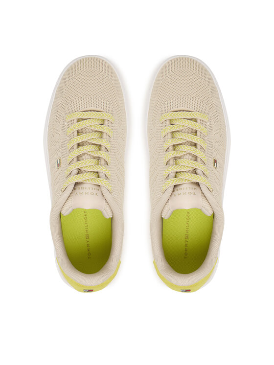 Tommy Hilfiger Snīkeri Tommy Hilfiger Knit Cupsole FW0FW09289 Bēšs