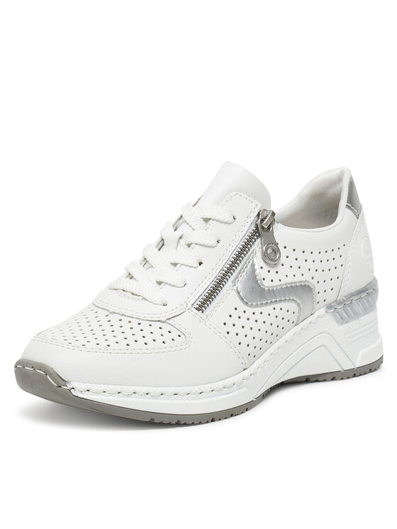 Rieker Sneakersy Rieker N4340-80 Bílá