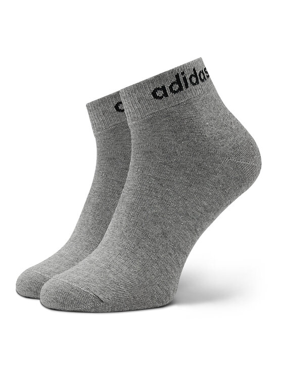 adidas Krátke ponožky adidas Think Linear Ankle Socks 3 Pairs IC1306 Sivá